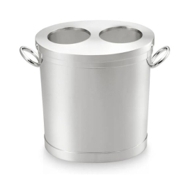 Balde Para Duas Garrafas com Alça Prata St. James