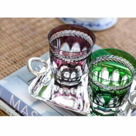 Bandeja Vertigo com 2 Alças Prata  Christofle 20cm x 16cm