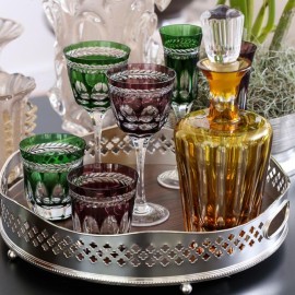 Bandeja Redonda Madeleine St. James Prata