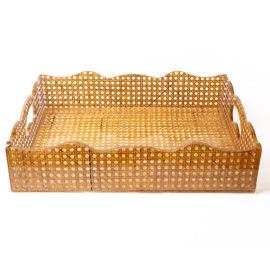 Bandeja Spisani Galeria Rattan Escuro GG