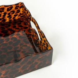 Bandeja Galeria Spisani Leopard Acrílico