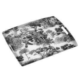 Bandeja Platex Animalia Noir 54x43cm Acrílico