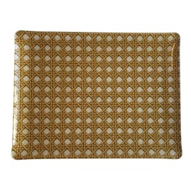 Bandeja Platex Cannage Ecru 46x36cm Acrílico