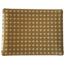 Bandeja Platex Cannage Ecru 60x45cm Acrílico