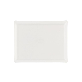 Bandeja Platex Linho Branco 19x13cm Acrílico