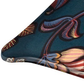 Bandeja Platex Flora Azul 46x36cm Acrílico