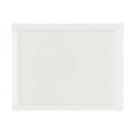 Bandeja Platex Linho Branco 46x36cm Acrílico