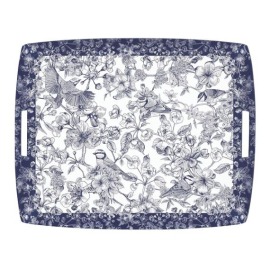 Bandeja Platex Arabela Azul 54x43cm Acrílico