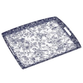 Bandeja Platex Arabela Azul 54x43cm Acrílico