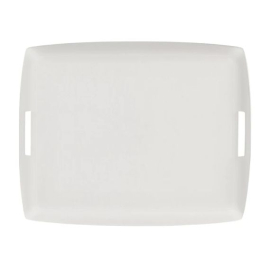 Bandeja Platex Linho Branco 54x43cm Acrílico