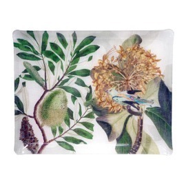 Bandeja Retangular Acrílico/Linho Loma 46x36cm