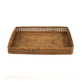 Bandeja Retangular Tanah Rattan 53cm x 35cm