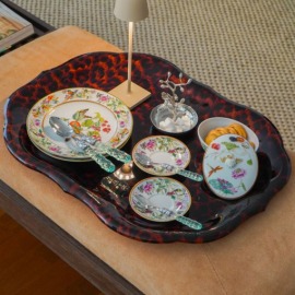 Bandeja Spisani Barroca Leopard M Acrílico