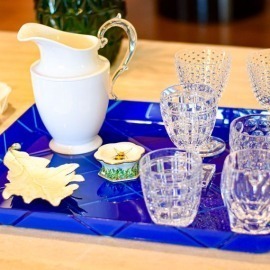 Bandeja Spisani Loto Azul P Acrílico