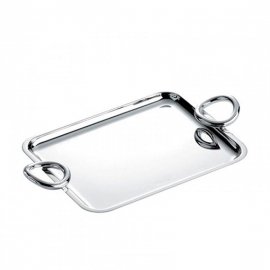 Bandeja Vertigo com 2 Alças Prata Christofle 42cm x 32cm