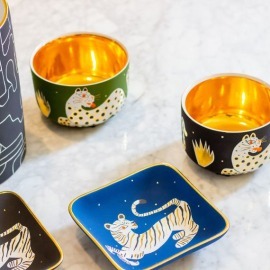 Bowl Decorativo Leopard Preto Waylande Gregory