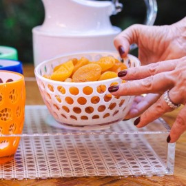 Bowl Lente Branco Acrílico Mario Luca Giusti 
