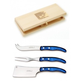 Caixa com 3 peças para Queijo Claude Dozorme Laguiole Azul Escuro