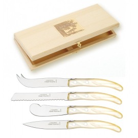 Caixa com 4 peças para Café da Manhã Claude Dozorme Laguiole Madrepérola 