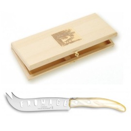 Caixa Com Faca de Queijo XXL Claude Dozorme Laguiole Madrepérola