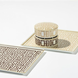 Caixa Redonda Italiana Labirinto Areia Richard Ginori