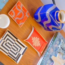 Centrinho Retangular Op Art Jonathan Adler