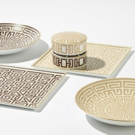 Centro de Mesa Redondo Italiano Labirinto Areia Richard Ginori