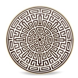 Centro de Mesa Redondo Italiano Labirinto Marrom Richard Ginori