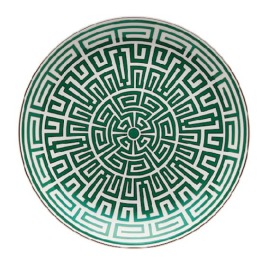 Centro de Mesa Redondo Italiano Labirinto Verde Richard Ginori
