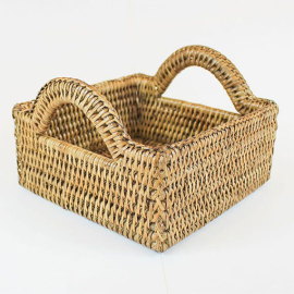Cesta Quadrada Pecatu Rattan Paya 23cm x 23cm
