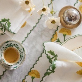 Conjunto 4 Guardanapos Gisele Marigold Linho Matouk