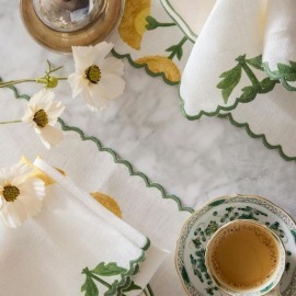 Conjunto 4 Guardanapos Gisele Marigold Linho Matouk