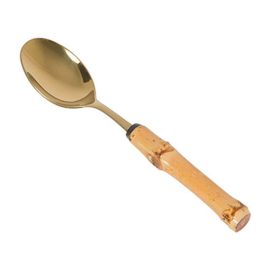 Colher de Mesa Bambu Natural Gold