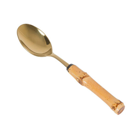 Colher de Sobremesa Bambu Natural Gold
