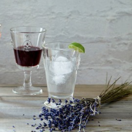 Conjunto Copos Alto Flor de Liz 6 peças