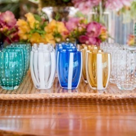 Copo Listras Azul Zafferano