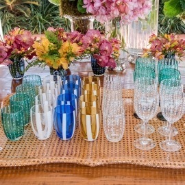 Copo Listras Âmbar Zafferano