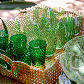 Copo Losango Verde Zafferano