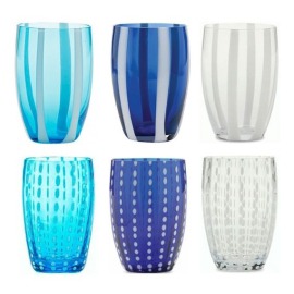 Conjunto Copos Perle e Listras Zafferano 6 peças