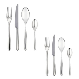 Conjunto Faqueiros Mood Mesa e Sobremesa PRATA Christofle