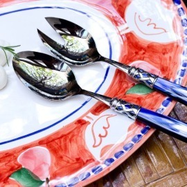 Conjunto Garfo e Colher para Salada Aladdin Bugatti Safira