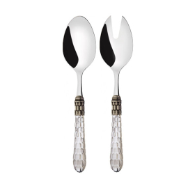 Conjunto Garfo e Colher para Salada Cristallo Bugatti Transparente
