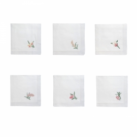 Conjunto 6 Guardanapos Orquídeas 