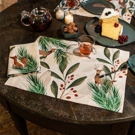 Conjunto 4 Guardanapos Rudolph Natal