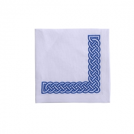 Conjunto Jogo Americano e Guardanapo Corrente Azul 2 peças