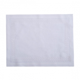 Conjunto Jogo Americano e Guardanapo Corrente Branca 2 peças