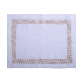 Conjunto Jogo Americano e Guardanapo Corrente Dourado 2 peças