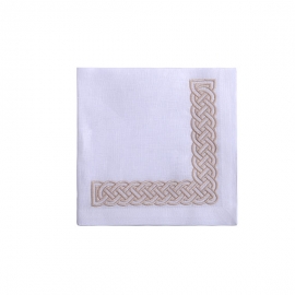 Conjunto Jogo Americano e Guardanapo Corrente Dourado 2 peças