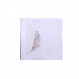 Conjunto Jogo Americano e Guardanapo Ramos Dourado 2 peças