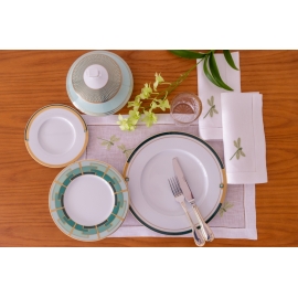 Conjunto Jogo Americano Libélula Verde 2 peças